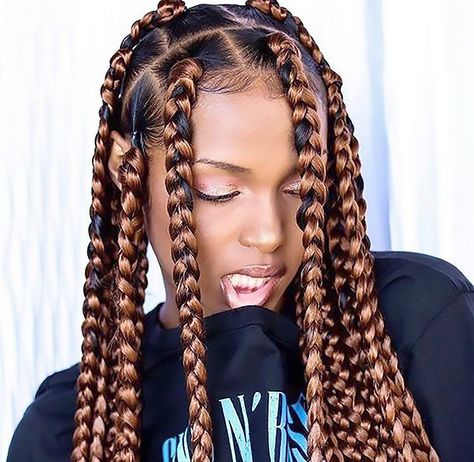 Poetic Justice Braids jumbo, Poetic Justice Braids with color, Poetic Justice Braids styles, brown Poetic Justice Braids, Poetic Justice Braids medium, Poetic Justice Braids janet jackson, Poetic Justice Braids goddesses, #boxbraids #poeticjusticebraids #braids #africanamericanhairstyles #blackwomenhairstyles Natural Hair Box Braids, Poetic Justice Braids, Big Box Braids, Blonde Box Braids, Big Braids, Short Box Braids, Jumbo Box Braids, Long Box Braids, Box Braids Styling