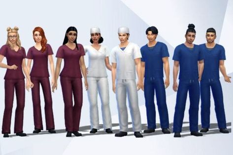 I made some Nurses. These sims were created by simmaddness.♥ Much love from #simmaddness ♥ NPC Jobs are one of the sims series for my Sims 4 Gallery page. Just search the hashtag #NPCJobs for the ongoing list on the Sims 4 gallery. ♥ Sims 4 Nurse Scrubs, Sims Uniform, Ts4 Jobs, Sims 4 Nurse Scrubs Cc, Sims 4 Cc Doctor Outfit, Ts4 Hospital, Sims 4 Scrubs Cc, Sims 4 Doctor Cc, Female Nurse