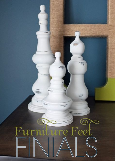 All the things you do with finials that YOU make. Jaw-dropping savings if you're just a little crafty. Diy Finials, Finials For Curtain Rods, Tuscan Kitchen, Tuscan Decorating, Furniture Feet, Kitchens And Bedrooms, Booth Ideas, Chess Pieces, Decorating On A Budget