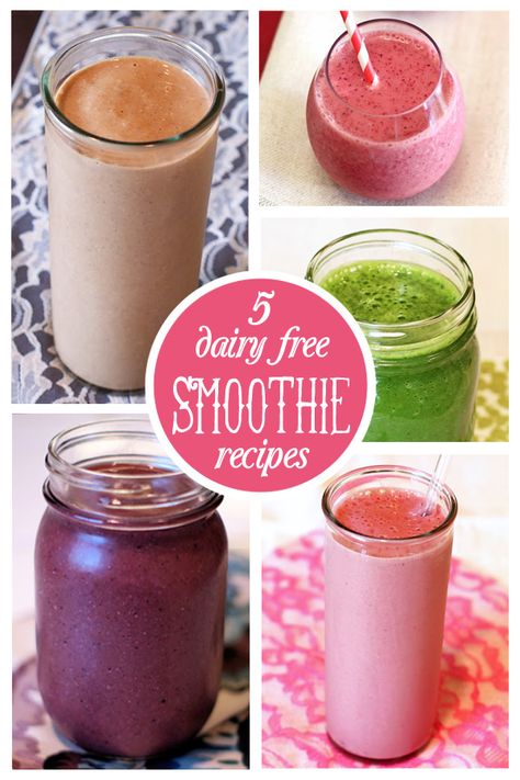 5 dairy free smoothie recipes - Ask Anna Dairy Free Smoothie Recipes, Free Smoothie Recipes, Paleo Snack, Dairy Free Smoothies, Overnight Oat, Gluten And Dairy Free, Diet Vegetarian, Gluten Dairy Free, Smoothie Shakes