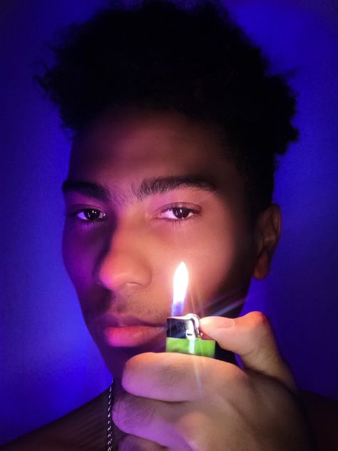 Model @jaden.deon - instagram Lighter Photoshoot Ideas, Lighter Pose, Lighter Photoshoot, Fire Photo, Custom Lighters, People References, Old Photography, Creative Portrait Photography, Dim Lighting