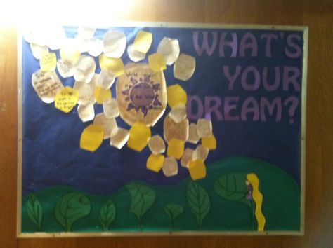 tangled board! Ra Programming, Resident Assistant Bulletin Boards, Disney Hall, Time Management College Student, Classroom Prep, Ra Themes, Bulletin Boards Theme, Interactive Bulletin Boards, Ra Boards