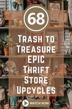 Recycle Furniture Ideas Upcycling, Upcycle Thrift Store Finds Clothing, Junk To Treasure Diy Projects, Goodwill Upcycle Decor, Thrifting Home Decor, Thrifting Crafts, Trash To Treasure Ideas Upcycling Diy, Thrift Shop Decor, Thrift Store Ideas