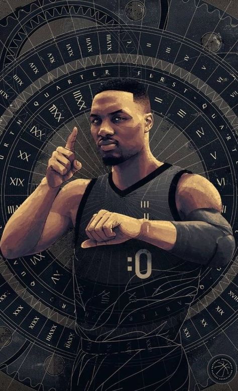 Dame ⏱️ Dame Time, Jordan Woods, Nba Art, Damian Lillard, Basketball Is Life, Basketball Photography, Nba Wallpapers, Basketball Wallpaper, Nba Pictures