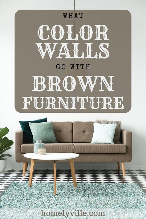 Brown is the perfect “backup dancer” to other colors. So if you’re in the midst of redecorating, here are the wall colors that go well with brown furniture.  #colorwall #brownfurniture #wallcolors What Color Walls Go With Brown Furniture, Wall Color For Living Room With Brown Furniture, Living Room Paint With Brown Furniture, Wall Colors That Go With Brown Furniture, Living Room Paint Colors With Brown Sofa, Wall Paint For Brown Furniture, Living Room Paint Color With Brown Couch, Living Room Paint Color Ideas With Brown Furniture With Accent Wall, Paint Color For Brown Furniture