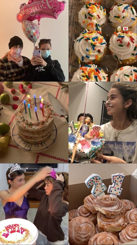 Selfie Cake Aesthetic, Birthday Moodboard Aesthetic, Birthday Photo With Friends, Birthday Selfie Ideas, Birthday Celebration With Friends, Birthday Ideas Aesthetic, Birthday Moodboard, Cake Collage, Birthday Selfie