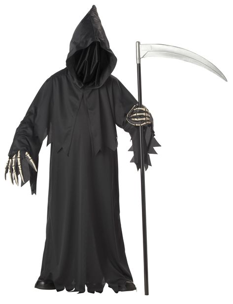 6 year old halloween costumes | The Late, Great Mr. Harry Meadows | fasab Robe Hood, Grim Reaper Halloween Costume, Grim Reaper Costume, Makeup Zombie, Reaper Costume, Grim Reaper Halloween, Halloween Infantil, California Costumes, Skeleton Costume