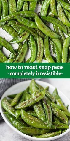 Snap Peas Recipe, Good Recipe, Roasted Vegetable Recipes, Like Green, Pea Recipes, Green Candy, Sugar Snap Peas, Veggie Side Dishes, Snap Peas