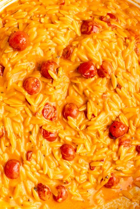 Spicy Calabrian Creamy Orzo Calabrian Recipes, One Pot Orzo, Orzo Pasta Recipes, Orzo Dishes, Creamy Orzo, Vegetarian Pasta Dishes, Calabrian Chili, Ricotta Recipes, Orzo Recipes