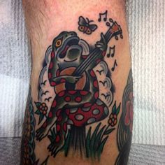 FROG & TOAD TATTOO on Pinterest | Frog Tattoos, Frogs and Tattoos ... Frog Guitar Tattoo, Frog Playing Guitar Tattoo, Traditional Toad Tattoo, Banjo Frog Tattoo, Frog Playing Banjo Tattoo, Jacob Tattoo, Toad Tattoo, Trad Tattoos, Neo Tattoo