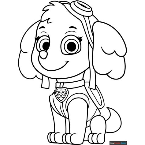 Free Skye from Paw Patrol Coloring Page for Kids Paw Patrol Printables Free, Free Printable Paw Patrol, Printable Paw Patrol, Character Coloring Pages, Ryder Paw Patrol, Popular Cartoon Characters, Easy Drawing Guides, Free Printable Coloring Sheets, Paw Patrol Coloring