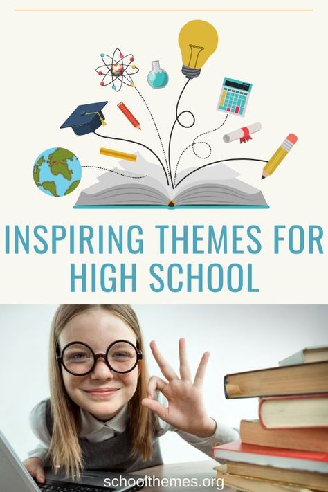 Inspiring Themes for High School - School Themes Themes For School Year, Themes For School, School Year Themes, Back To School Highschool, Middle School Choir, School Highschool, Frozen Moments, High School Activities, Yearbook Themes