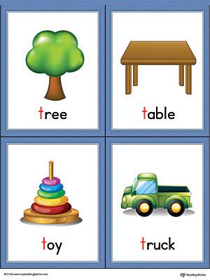 Word Cards For Preschool, Letter T Pictures For Preschool, S Letter Words With Pictures, Letter T Is For, T Pictures Letter, Letter T Flashcards, Vocabulary Cards With Pictures, Letter T Pictures, Letter T Words