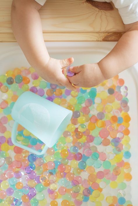 Things to do with water beads » Megan Leigh Acosta Sorting Colors, Sensory Bag, Baby Pool, Plastic Pellets, Imaginary Play, Sensory Bottles, Learn To Count, Water Beads, Vase Fillers