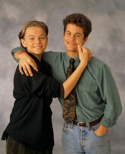 Leonardo DiCaprio and Kirk Cameron in 1991 Leonardo Dicaprio Growing Pains, Alan Thicke, Throwback Photos, Kirk Cameron, Leonardo Dicaprio 90s, Young Leonardo Dicaprio, Growing Pains, Celeb Crush, Leo Dicaprio