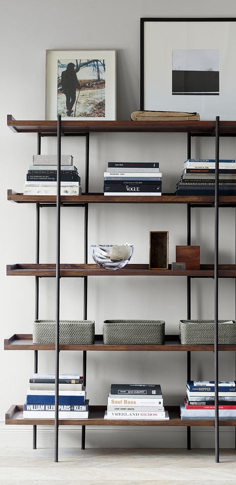 Beckett 5-High Shelf Gallery Shelves, Decor Studio, Regal Design, Style Reference, 아파트 인테리어, Interior Design Magazine, Design Del Prodotto, Design Industrial, Bookcase Shelves