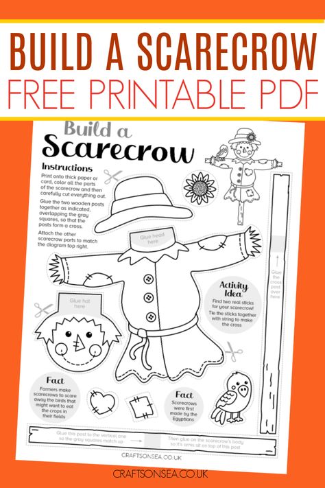 Build a Scarecrow Printable Cut and Paste Craft