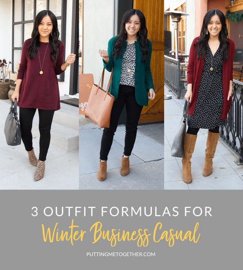 Three Winter Business Casual Outfit Formulas for Winter Work Outfits 2023 Womens Work Fashion, Women Wedding Guest Dresses Winter, Winter Office Outfits, Winter Work Outfits, Business Casual Outfits Winter, Winter Business Casual, Office Clothing, Workwear Capsule, Business Casual Winter