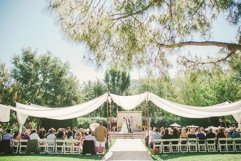 Wedding Canopy Diy, Wedding Ceremony Places, Wedding Canopy, Spring Wedding Decorations, Ceremony Design, Diy Shades, Ceremony Seating, Wedding Venue Decorations, July Wedding