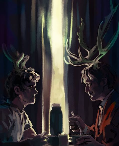 Will Graham And Hannibal, Hannibal Will Graham, Hannibal Fanart, Hannibal Art, Will Graham Hannibal, Hannibal Series, Hannibal Nbc, Nbc Hannibal, Pub Decor