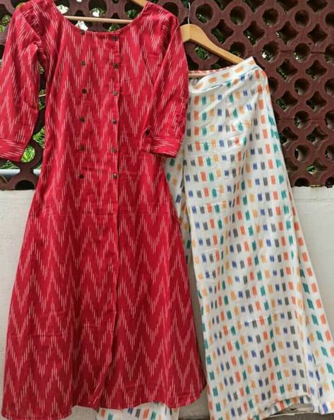 Ikkat Kurti Designs, Brother Wedding, Plain Kurta, Design Kurti, Printed Kurtis, A Line Kurti, Kurti Sets, New Kurti Designs, Ikat Dress