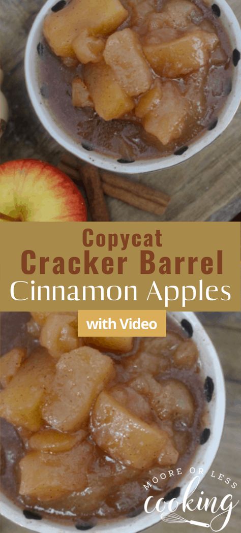 Cracker Barrel Cinnamon Apples, Copycat Cracker Barrel, Apple Cinnamon Recipes, Slow Cooker Apples, Cinnamon Recipes, Fried Apples, Slow Cooked Meals, Easy Slow Cooker Recipes, Incredible Recipes