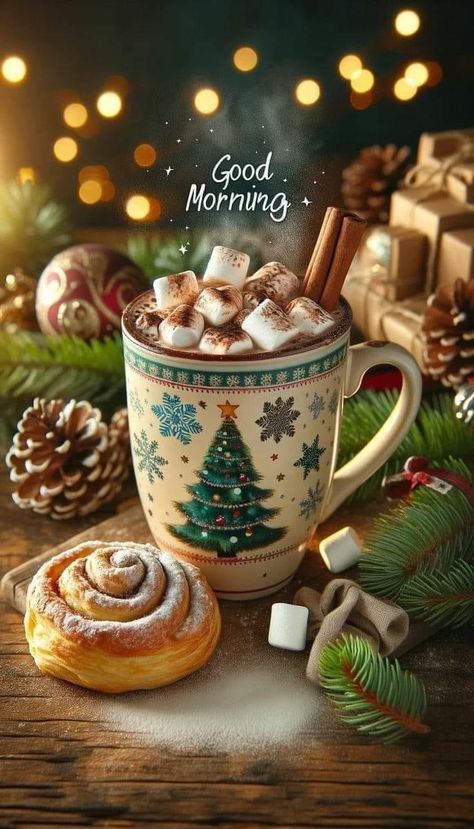 Christmas Abbott, Good Morning Christmas, Good Morning Winter, Mistletoe Christmas, Idee Cricut, Christmas Trivia, Christmas Scenery, Good Morning Coffee, Christmas Tea