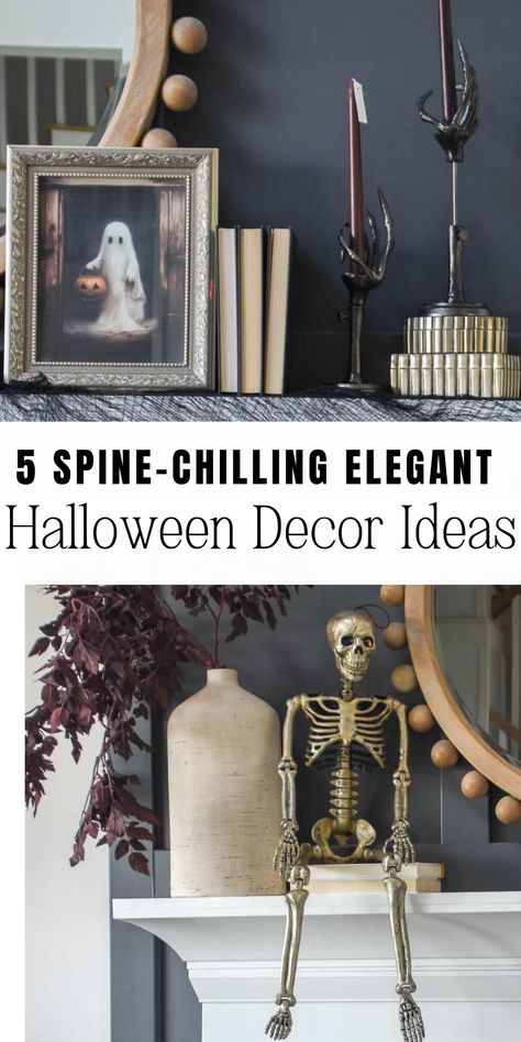 elegant halloween Black Fall Decor, Elegant Halloween Decor, Halloween Decor Ideas, Elegant Halloween, Spooktacular Halloween, Spruce Up Your Home, Thanksgiving Decor, Spooky Season, Halloween Decor