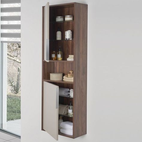 VitrA Integra Tall Unit Storage Cabinet #VitrA #Integra #bathroomfurniture Modern Tall Bathroom Cabinet, Tall Narrow Cabinet Bathroom, Tall Slim Cupboard Storage, Tall Antique Bathroom Storage Cabinet, Bathroom Tallboy, Vitra Bathrooms, Tall Storage Unit, Bathroom Cupboard, Cloakroom Vanity Unit