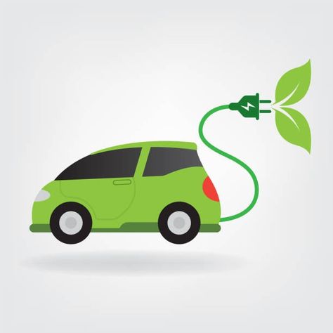 Electric car. stock illustration. #CleanerTravel Save Electricity Illustration, Electric Cars Illustration, Electric Car Poster Design, Electric Car Logo Design, Electric Car Illustration, Byd Electric Car, Eco Friendly Cars, Car Vector, Green Inspiration