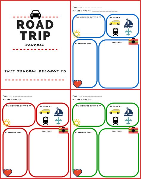 8 ways to entertain kids on a road trip! Free printable road trip journal #travel #roadtrip Road Trip Journal Printable, Road Trip Printables For Kids, Free Road Trip Printables, Kids Roadtrip Activites, Road Trip Journal, Road Trip Printables, Kids Travel Journal, Travel Journal Pages, Pink Nature