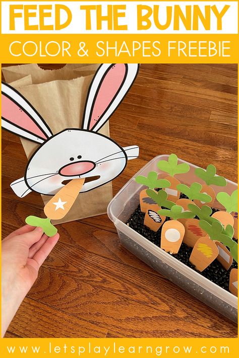 Easter Theme Activities For Toddlers, Feed The Bunny Free Printable, Feed The Bunny Printable, Easter Bunny Activities For Preschool, Feed The Rabbit Activity, Feed The Bunny Activity, Bunny Kindergarten, Easter Bunny Activities, Easter Learning Activities