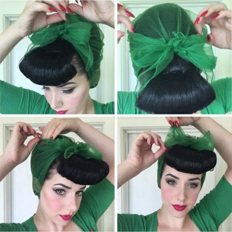 Knotted Braid, 50s Hair, Rockabilly Makeup, 50s Makeup, Face Hairstyles, Vintage Hairstyles Tutorial, Eyebrow Shapes, Animal Makeup, 50s Hairstyles