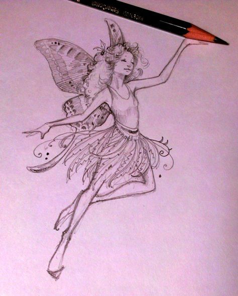 FB Fairy sketch Fairy Flying Drawing, Flying Fairy Drawing, Fairy Sketch Pencil, Fae Drawings, Grandpa Illustration, Draw Fairy, Flying Fairies, Fairy Flying, Fairy Sketch