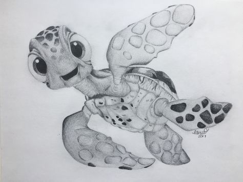 Squirt Tattoo Finding Nemo, Nemo Drawing, Squirt Finding Nemo, Complicated Drawings, Ryan Tattoo, Monkeys Tattoo, Learn To Tattoo, Animal Carving, Dragonfly Tattoo Design