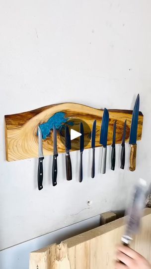 764K views · 11K reactions | DIY Magnetic Knife Holder #shorts #woodworking | FlickF92 | FlickF92 · Original audio Diy Magnetic Knife Strip, Diy Knife Holder, How To Make A Magnetic Knife Holder, Resin Magnetic Knife Holder, Utensils Holder Diy, Diy Wooden Magnetic Knife Holder, Knife Holder Wood, Resin Works, Magnetic Knife Holder