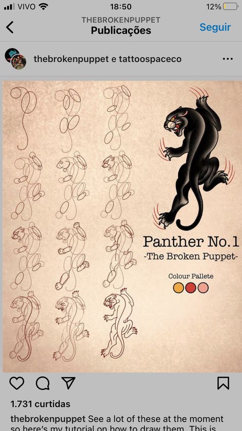 #tattoo #tattoos #inked #tattooart #tattooed #tattooideas #tattoodesign #tattooinspiration #tattoosleeve #tattooflash #inkedgirls #tattooedwomen  #InkLaughs  #TattooFails American Traditional Tutorial, Traditional Panther Tattoo Design, Panther Tattoo Traditional, Traditional Tattoo Tutorial, Arab Photo, Traditional Panther, Traditional Panther Tattoo, Traditional Tattoo Drawings, Learn To Tattoo