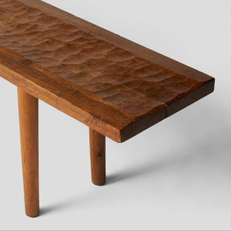 Wooden Bench Table, Zen Furniture, Nakashima Furniture, Handmade Furniture Design, Handmade Wood Furniture, Old Wood Floors, Oak Bench, Wood Joints, Woodworking Inspiration