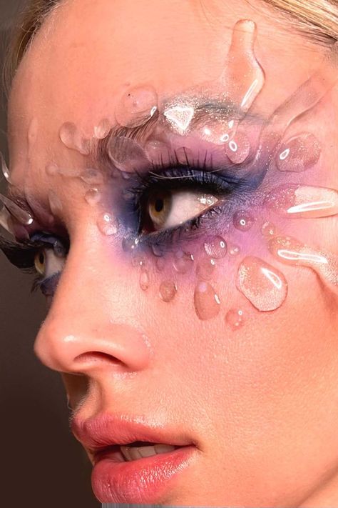 Water Makeup Looks, Makeup Creative, Water Fairy, Pride Makeup, Avant Garde Makeup, Hot Makeup, Photoshoot Makeup, Mermaid Makeup, Horror Movie Characters