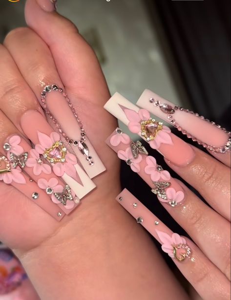 Pearl French Tips, French Tips Pink, Press On Nails White, Summer Holiday Nails, Quince Nails, Nail Art Inspo, Quinceanera Nails, Purple Acrylic Nails, Long Acrylic Nail Designs