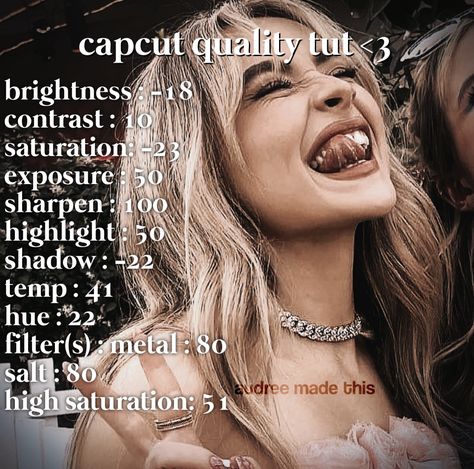 Sabrina carpenter coloring | coloring for fanpages | coloring for edits | edit | Filter Settings Capcut, Pfps For Editors Capcut, How To Edit On Picsart, Ae Like Coloring Capcut, Capcut Edit Coloring, Editing Coloring Capcut, Cc For Edits, Colourings For Edits Capcut, How To Get Good Quality On Capcut