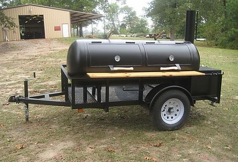 Trailer Grill, Custom Bbq Grills, Backyard Smokers, Bbq Trailer, Custom Smokers, Custom Bbq Smokers, Bbq Smoker Trailer, Smoker Ideas, Bbq Pit Smoker