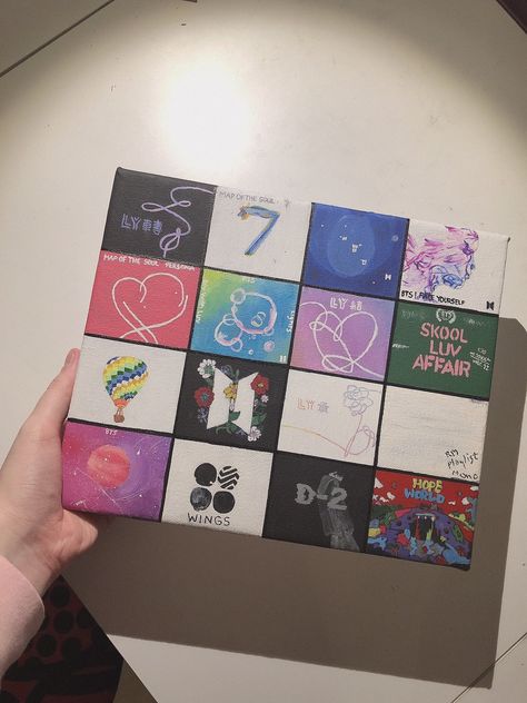 Army Crafts, Small Canvas Paintings, Art Journal Therapy, Canvas Painting Designs, Kpop Drawings, Small Canvas Art, Book Art Diy, Bts Drawings, Diy Canvas Art Painting