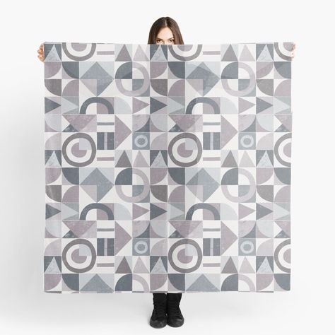 "Purple Geometric " Scarf by serinehel | Redbubble Scarf Print Pattern Design, Printed Square Scarf, Scarf Geometric Design, Abstract Print Scarf, Abstract Scarf, Geometric Scarf, Scarf Design, Repeating Patterns, Geometric Shapes