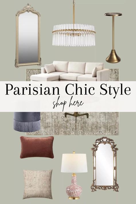 Transform your space with Parisian Chic Style Apartment Interior Design and glam living room decor. Design your dream home with elegant Parisian home decor touches. Parisian Modern Decor, French Decor Living Room, Parisian Bedroom Aesthetic, Modern Parisian Interior, French Living Room Decor, Room Decor Design, Parisian Modern, Parisian Interior Design, Parisian Living Room