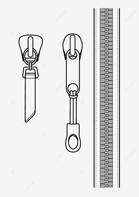 Zipper Illustration, Zip Vector, Sports Wear Fashion Illustration, Zipper Drawing, Bike Logos Design, Fashion Sketch Template, Sketch Template, Flat Drawings, Clothing Sketches