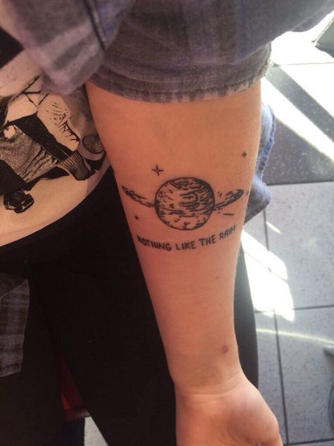 Outerspace 5sos tattoo 5sos Tattoo, Lyric Tattoos, Summer Tattoo, Tattoo Cover Up Ideas, Cover Up Ideas, Omerta Tattoo, Back Of Shoulder Tattoo, Cowgirl Art, Space Tattoo