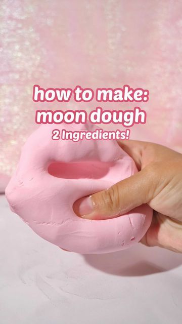 How To Make Moon Dough With Flour, How To Make Moon Dough, Cloud Dough Recipe With Conditioner, How To Make Moon Dough Without Corn Starch, Cornstarch Slime, How To Make Moon Dough Slime, Moon Dough, Moon Slime, Cloud Dough Recipes