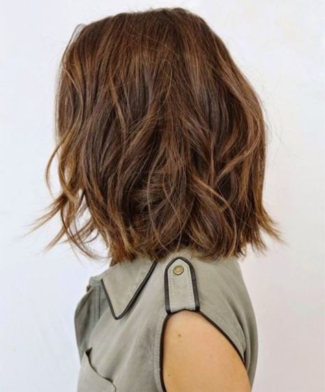 New Shoulder Length Hairstyles for Teen Girls - (1) Brown Bob Hair, Thick Wavy Hair, Bob Hairstyles For Thick, 2015 Hairstyles, Shoulder Length Hair, Hair Today, Great Hair, Shoulder Length, Wavy Hair