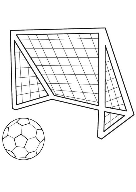 Soccer Goal Post, Football Coloring, Soccer Drawing, Football Coloring Pages, Sports Coloring Pages, Football Drawing, Soccer Birthday, Coloring Art, Football Themes